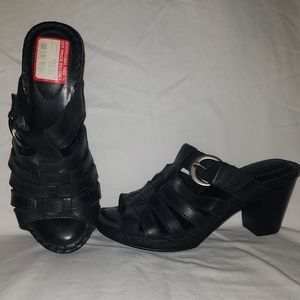 NWT Black Leather Sandals